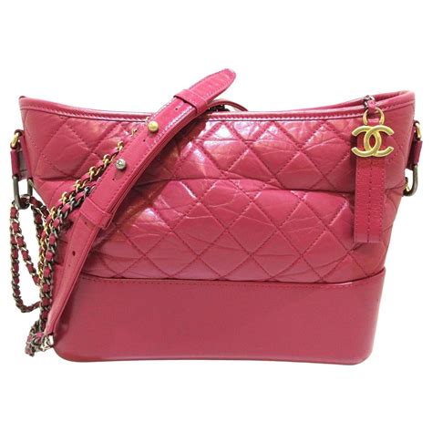 sac chanel fushia|chanel gabrielle leather bag.